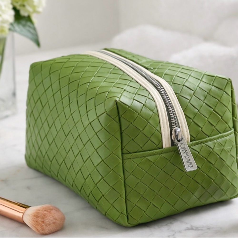 Green Woven Cosmetic Bag